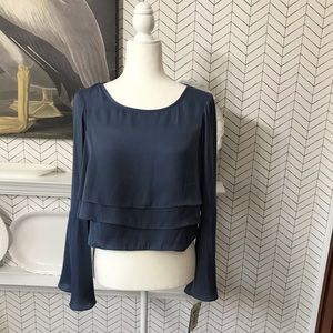 Gianni Bini blue  long sleeve top